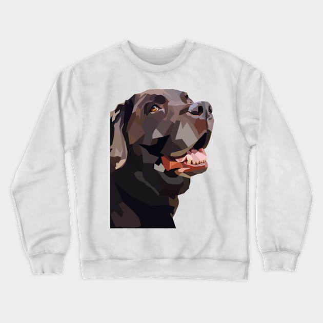 Chocolat Lab Cute 2 Crewneck Sweatshirt by jrepkin